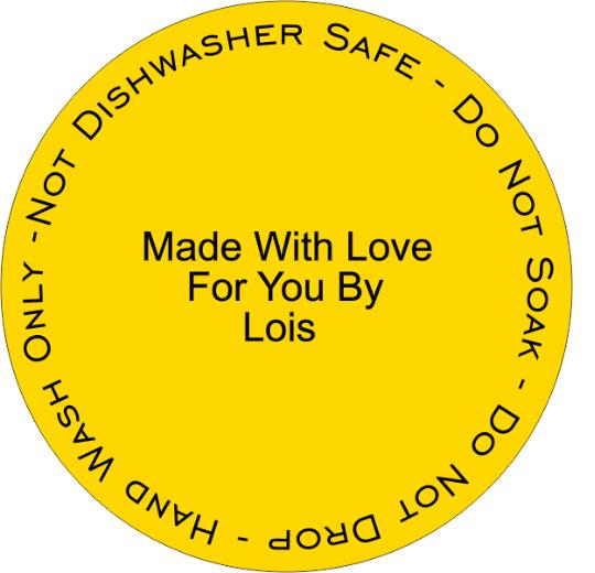 Two toned circle care tags Gold/Black SET of 20