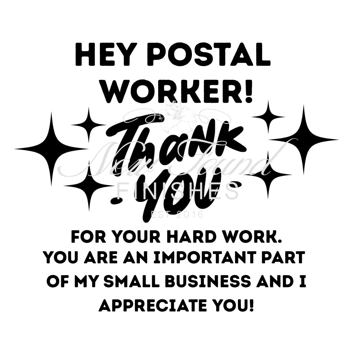 Thank You Postal Worker Stickers - Transparent PNG