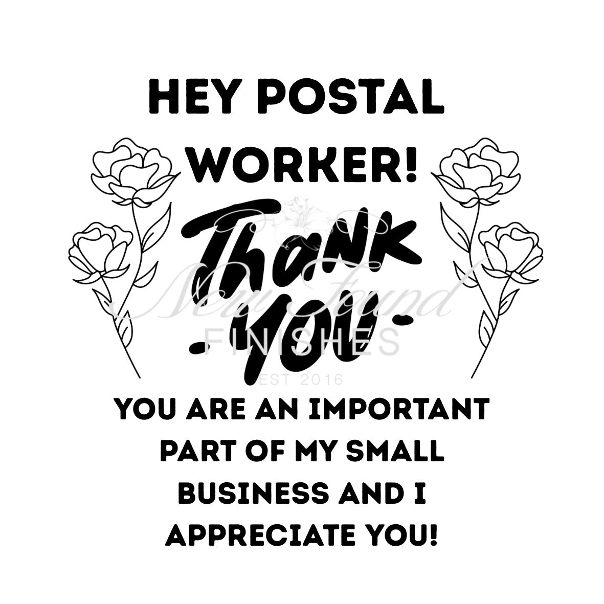 Thank You Postal Worker Stickers - Transparent PNG
