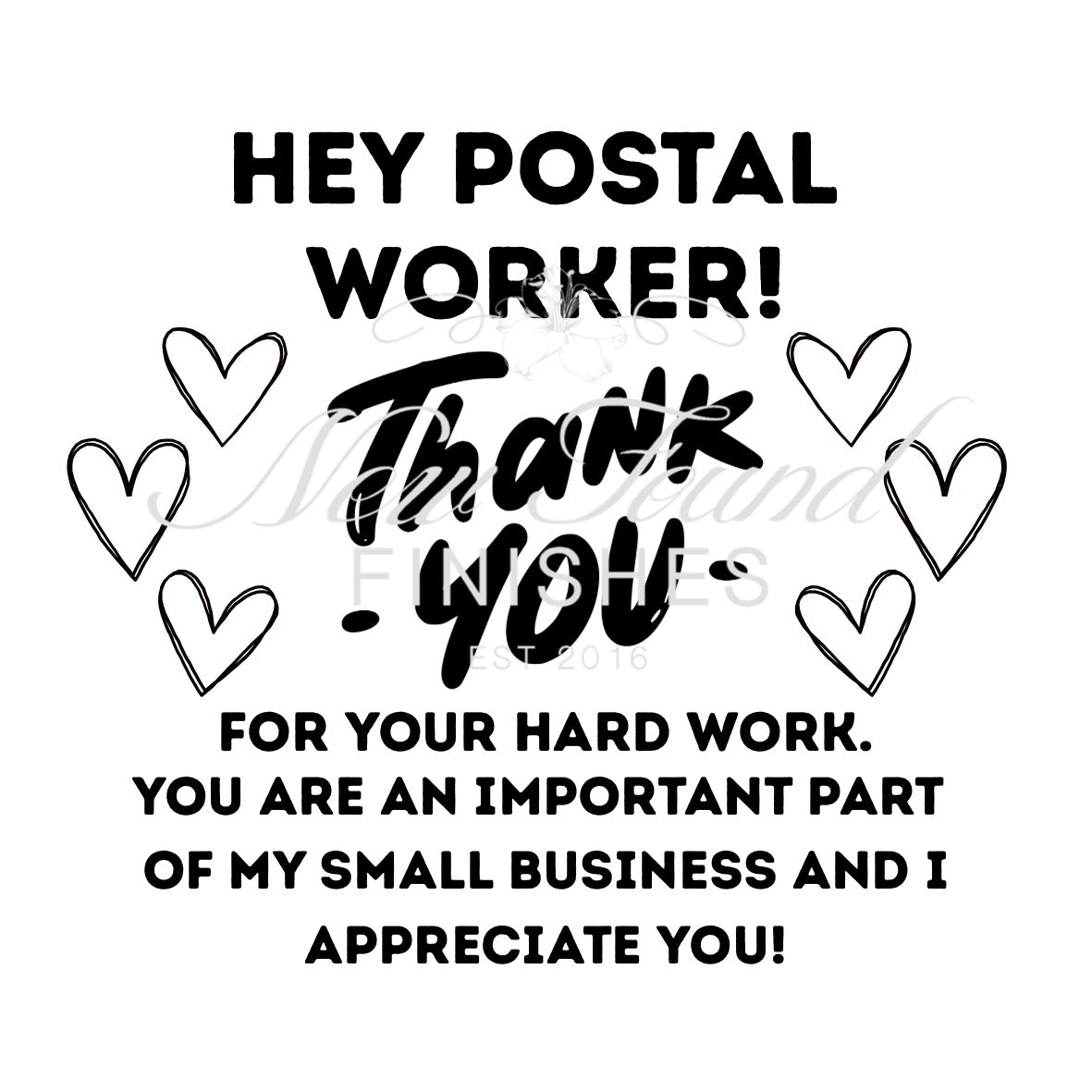Thank You Postal Worker Stickers - Transparent PNG