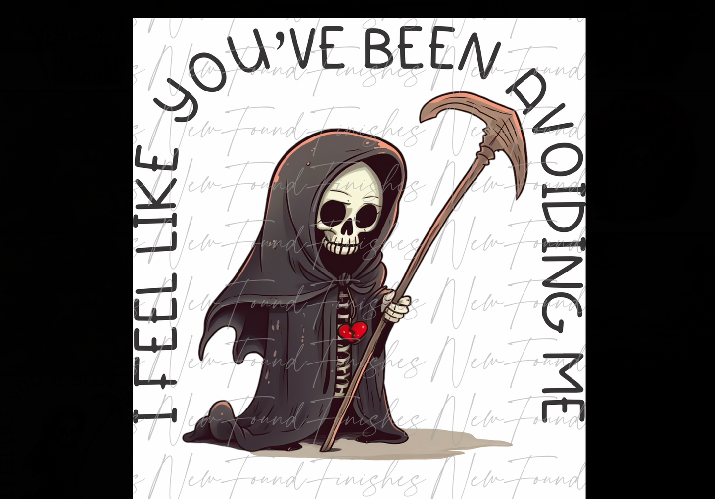 I feel like you’ve been avoiding me black words- PNG