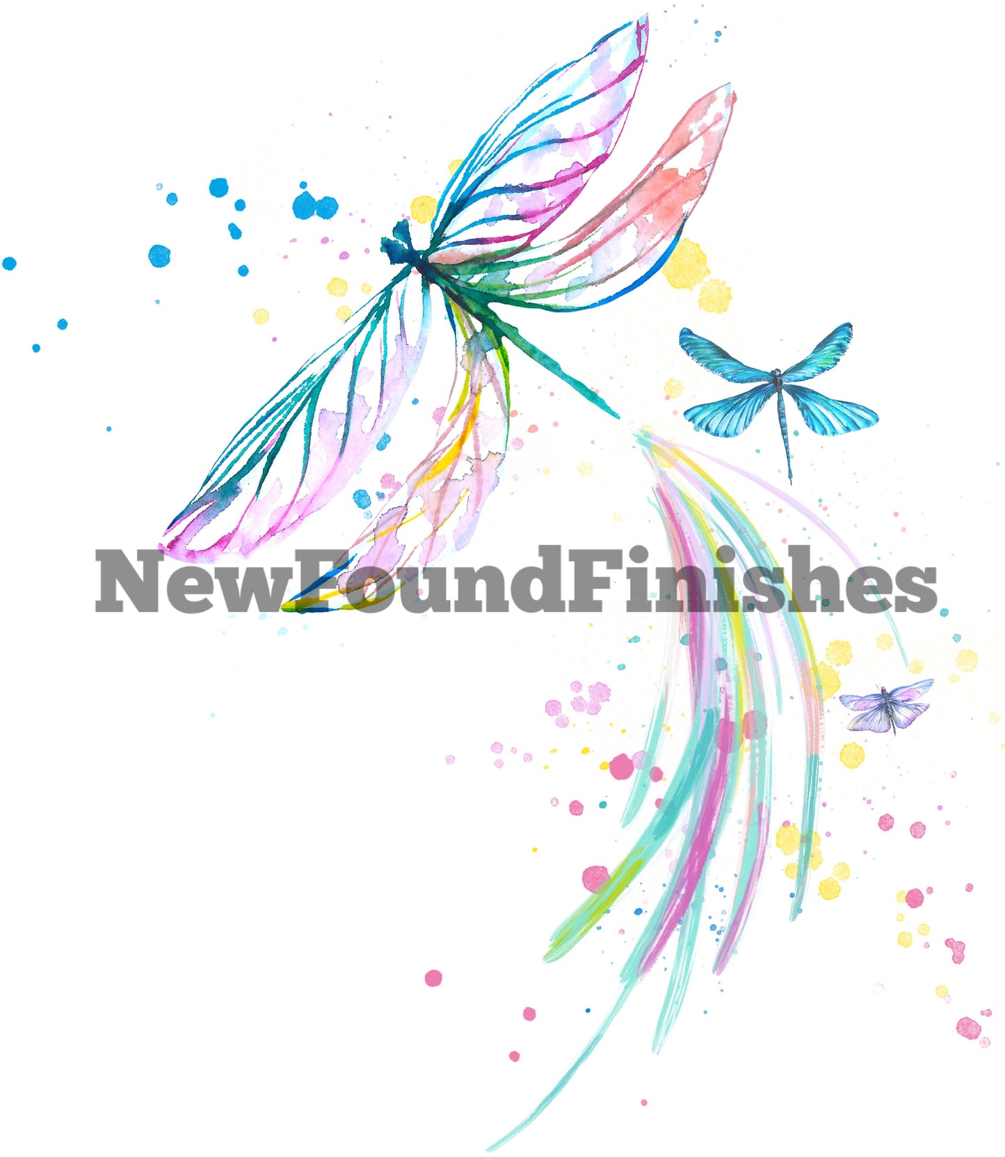 Watercolor dragonfly