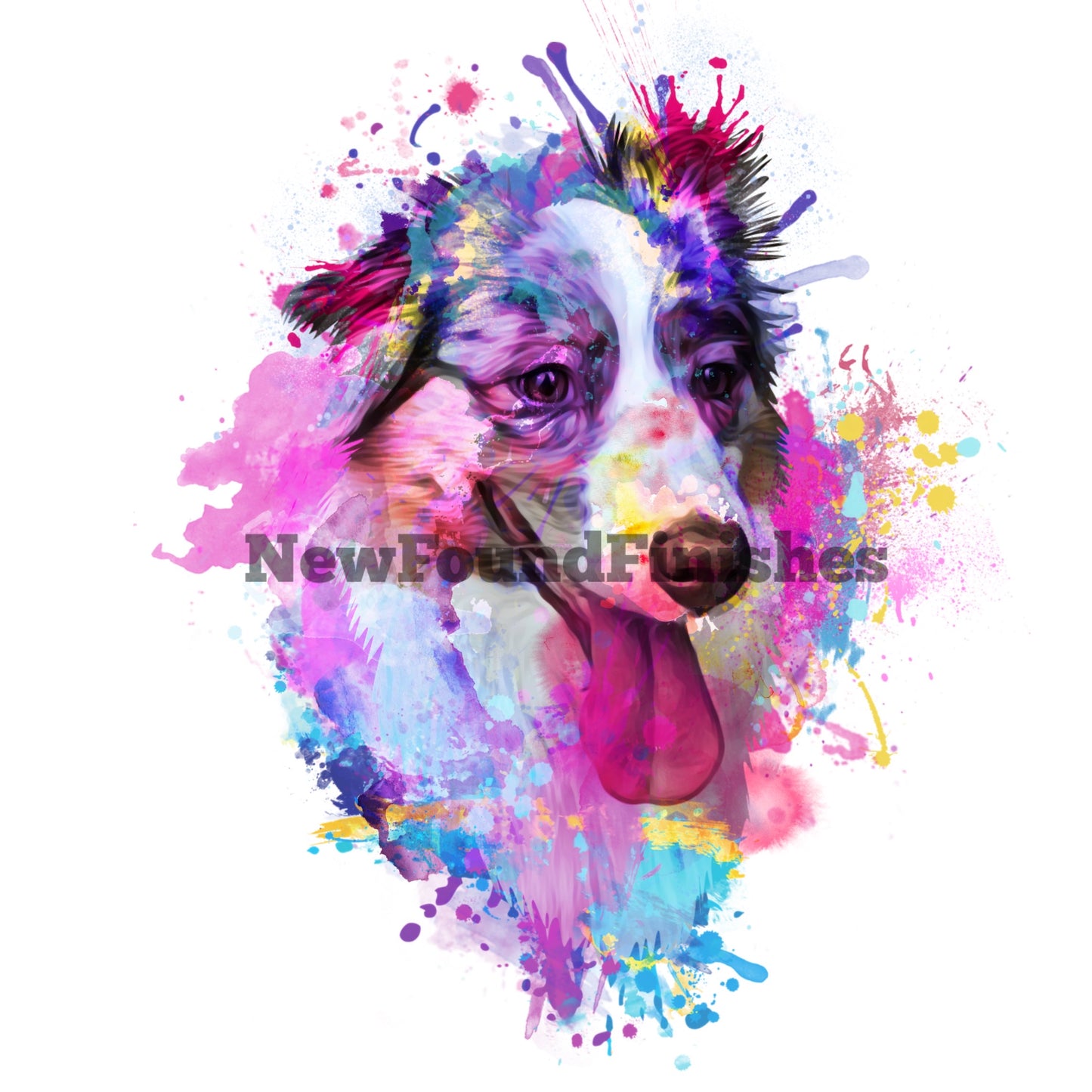 Watercolor collie