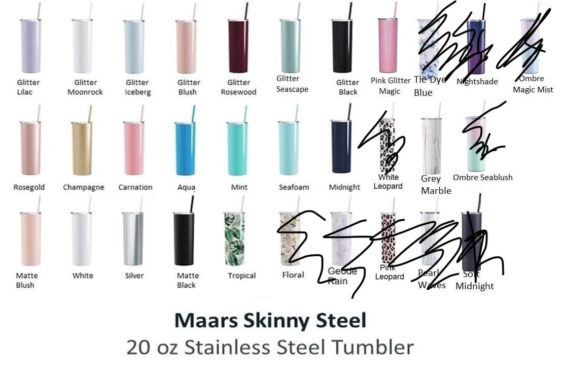 Destash 20 oz skinny minor taper
