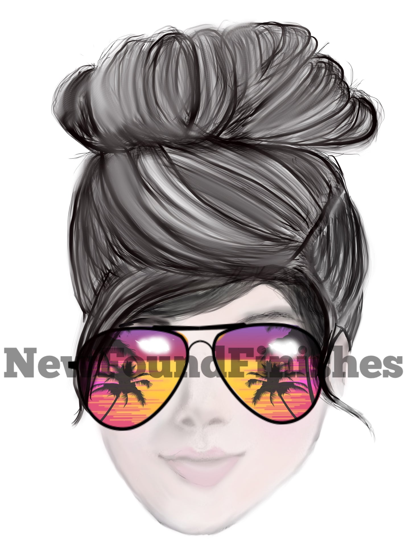 Sunglasses palm tree reflection