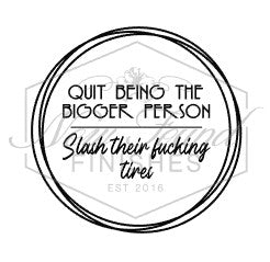 Slash their tires SVG