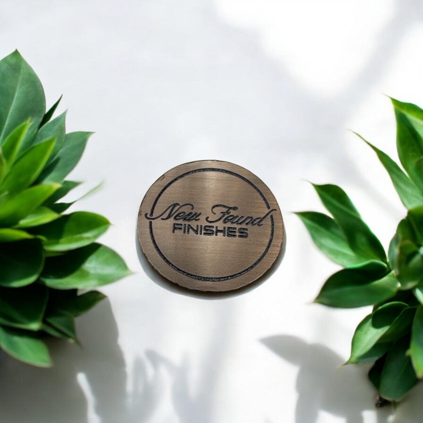 SMALL Two toned circle tag Bronze/Black SET OF 20