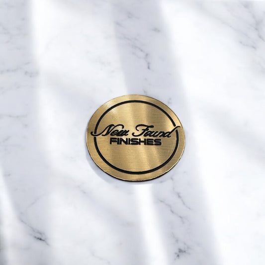 SMALL Two toned circle tag Gold/Black SET OF 20
