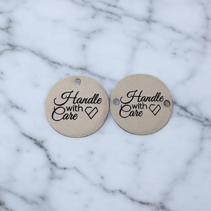 Two toned circle tags with hole/s Silver/Black SET of 20
