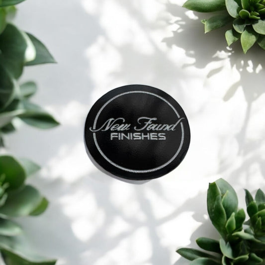 SMALL Two toned circle tag Black/Silver SET OF 20