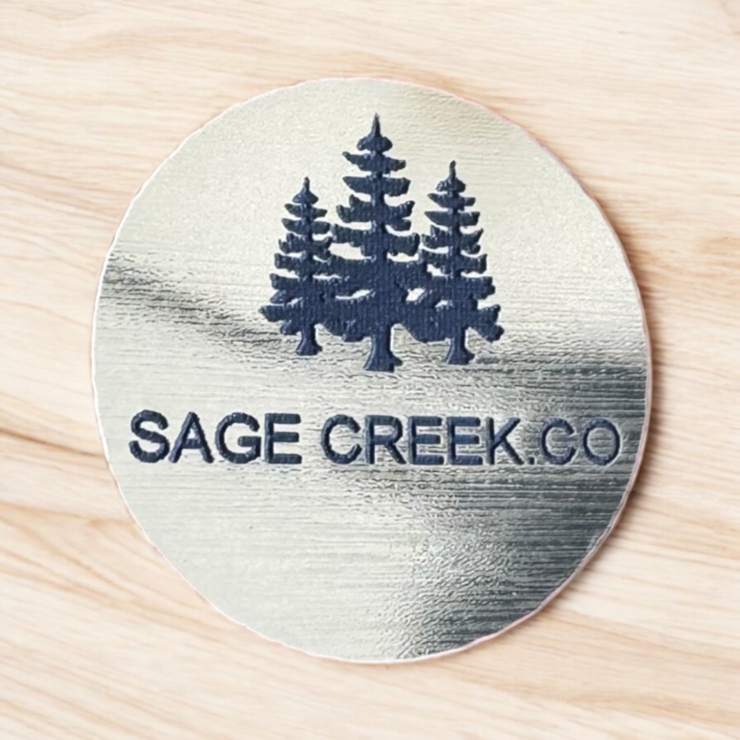 SMALL Two toned circle tag Silver/Black SET of 20