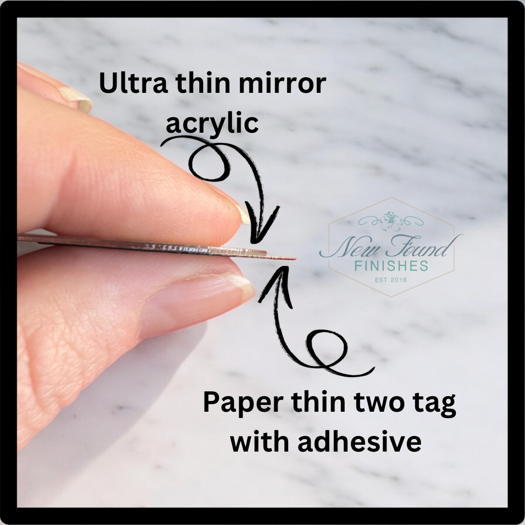 Two toned circle care tags Black/Silver SET of 20