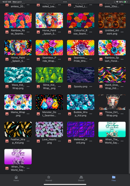 PNG Wrap files