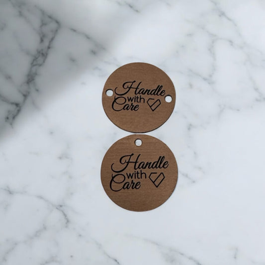 Two toned circle tags with hole/s Bronze/Black SET of 20