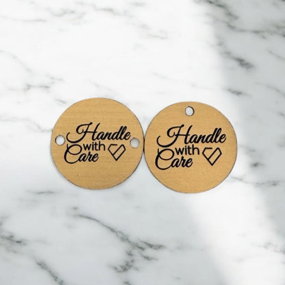 Two toned circle tags with hole/s Gold/Black SET of 20