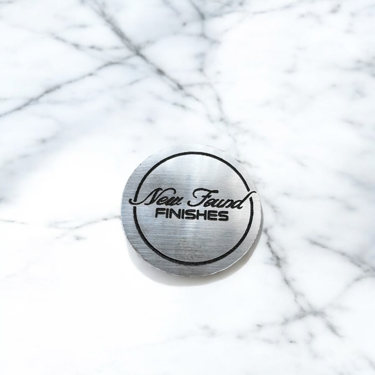 SMALL Two toned circle tag Silver/Black SET of 20