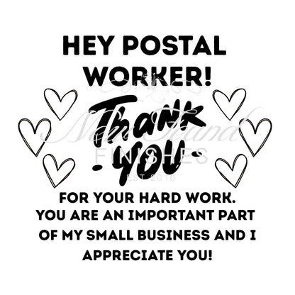 Thank You Postal Worker Stickers - Transparent PNG
