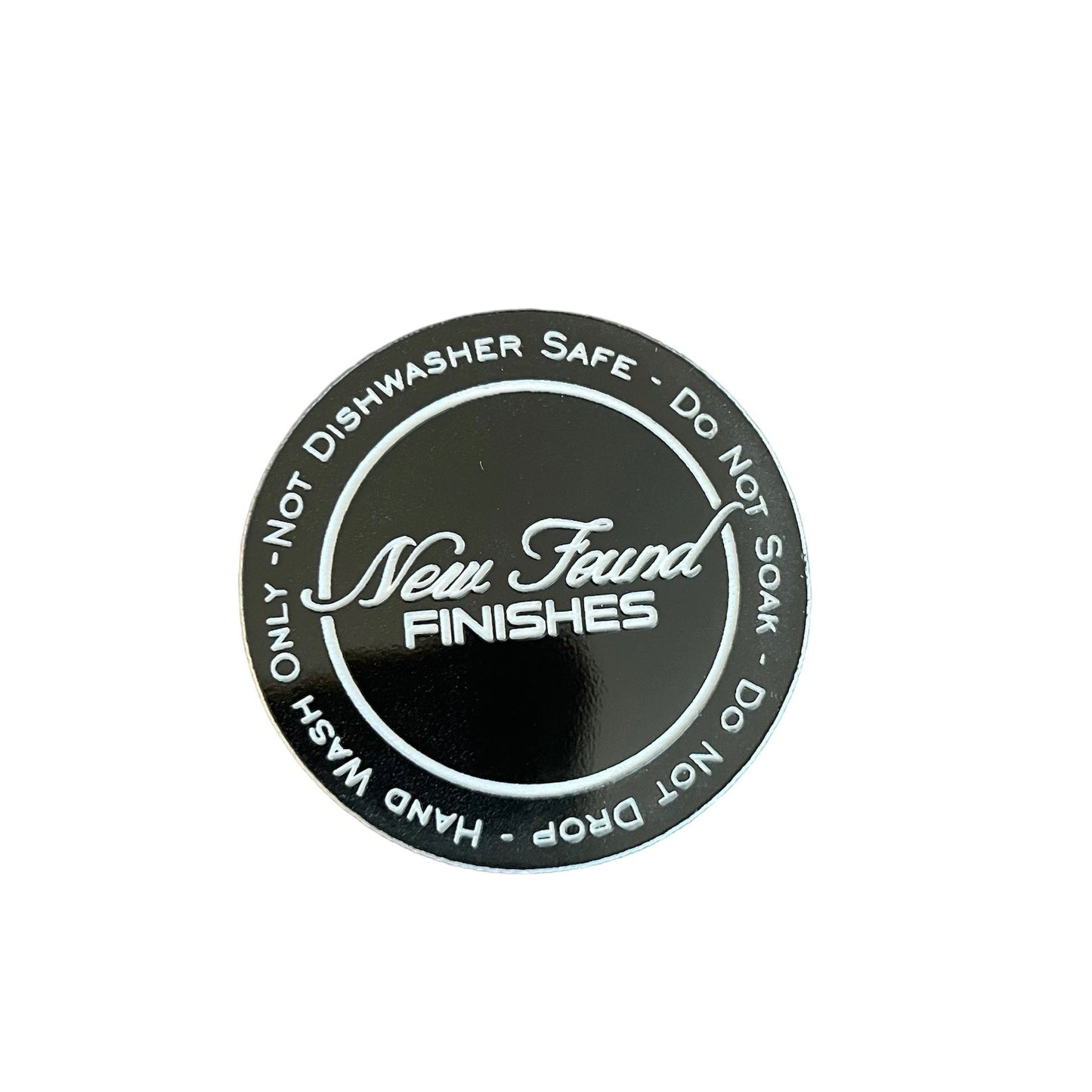Two toned circle care tags Black/Silver SET of 20