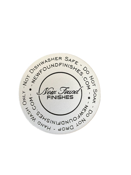 Website Two toned, adhesive 1.5” Thin circle with tumbler care instruction tags for tumbler bottoms
