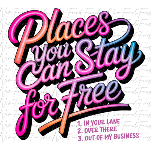 Places you can stay for free- transparent background PNG