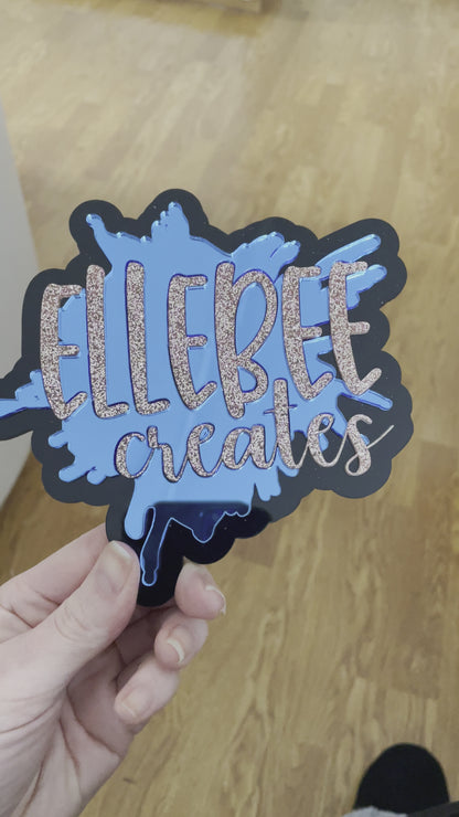6” physical watermark logo replica