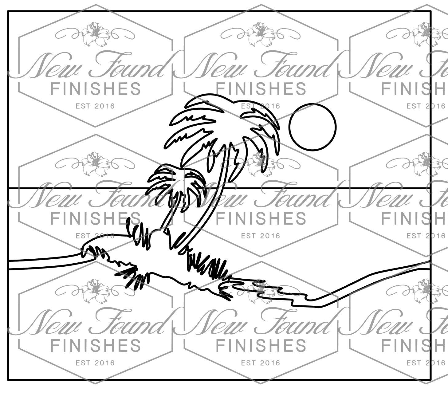 Beach Template 20 OZ Skinny SVG
