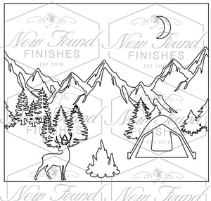 Camping Template 20 OZ Skinny SVG