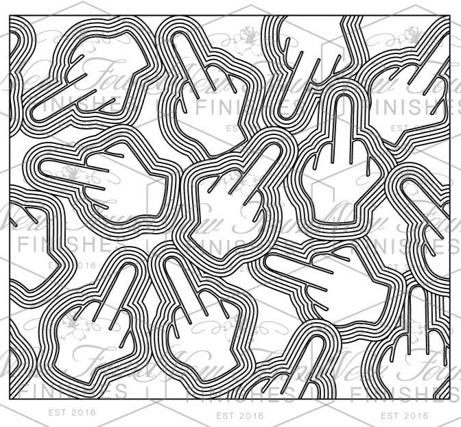 Middle Finger Template 20 OZ Skinny SVG