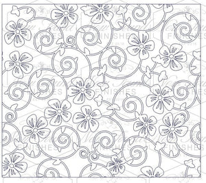 Floral Swirl Template 20 OZ Skinny SVG