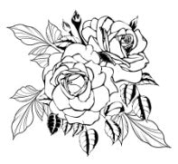 floral tattoo black png