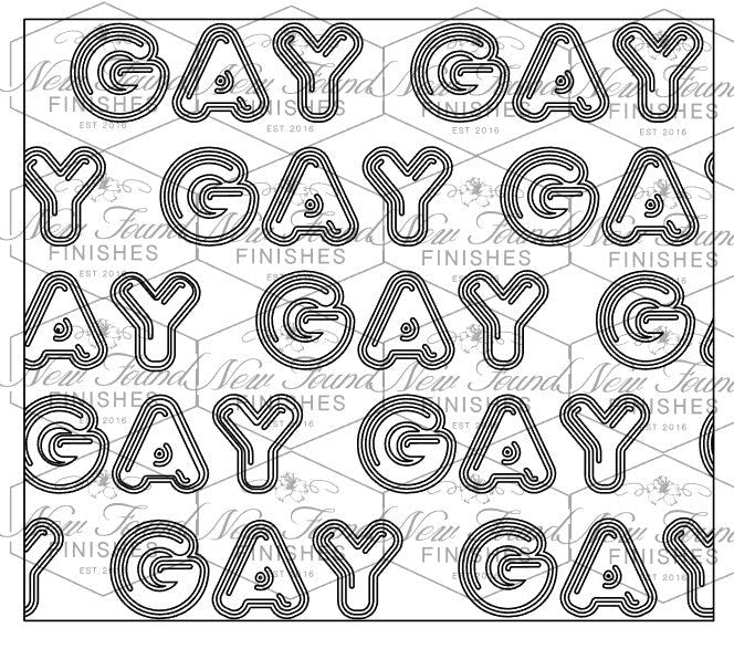 GAY seamless Template 20 OZ Skinny SVG