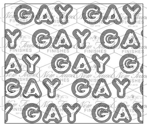 GAY seamless Template 20 OZ Skinny SVG