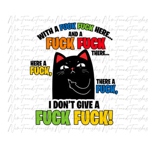 With a f*ck f*ck here cat