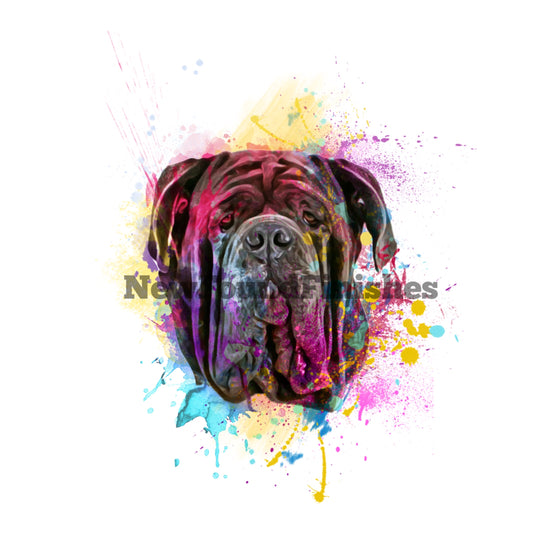 Watercolor cane corso