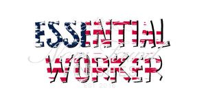 Essential worker American flag digital