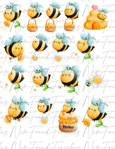 Bees small set  dark