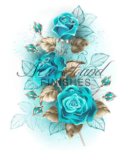 Turquoise flowers