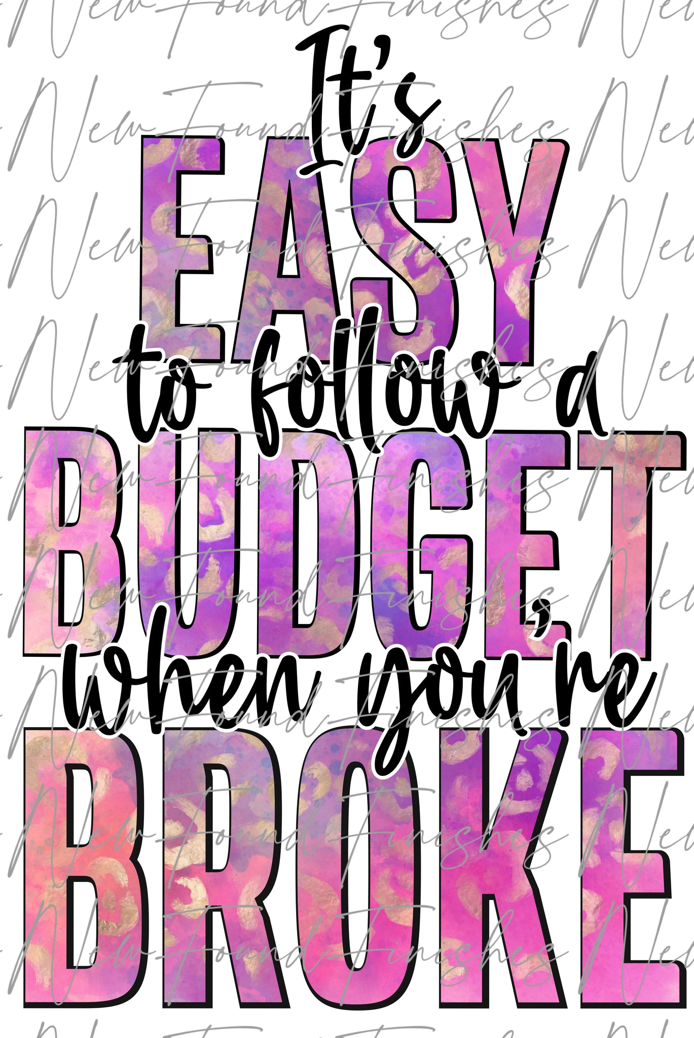 It’s easy to follow a budget