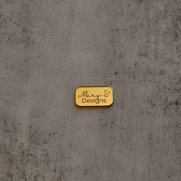 Upsized 1” Thin rounded rectangle tags for tumbler bottoms