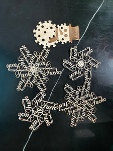 Snowflake and snowman ornament pre buy