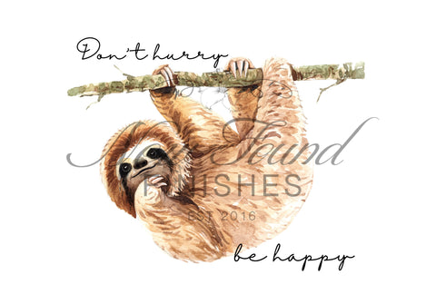 Sloth don’t hurry