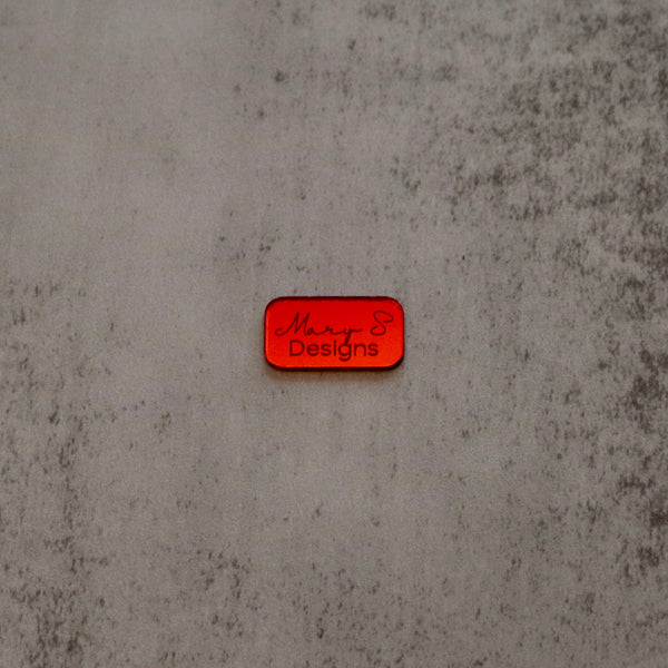 Upsized 1” Thin rounded rectangle tags for tumbler bottoms