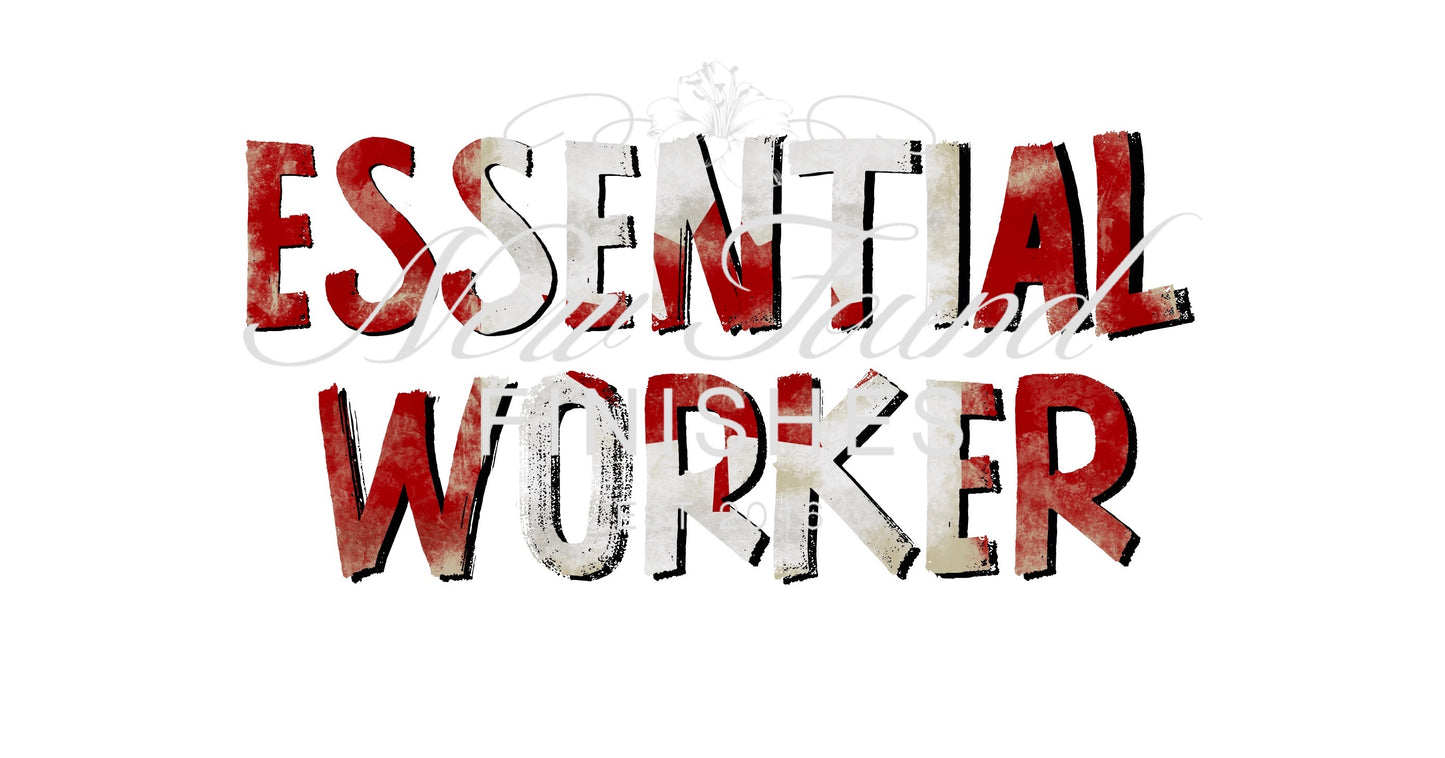 Essential worker Canada flag