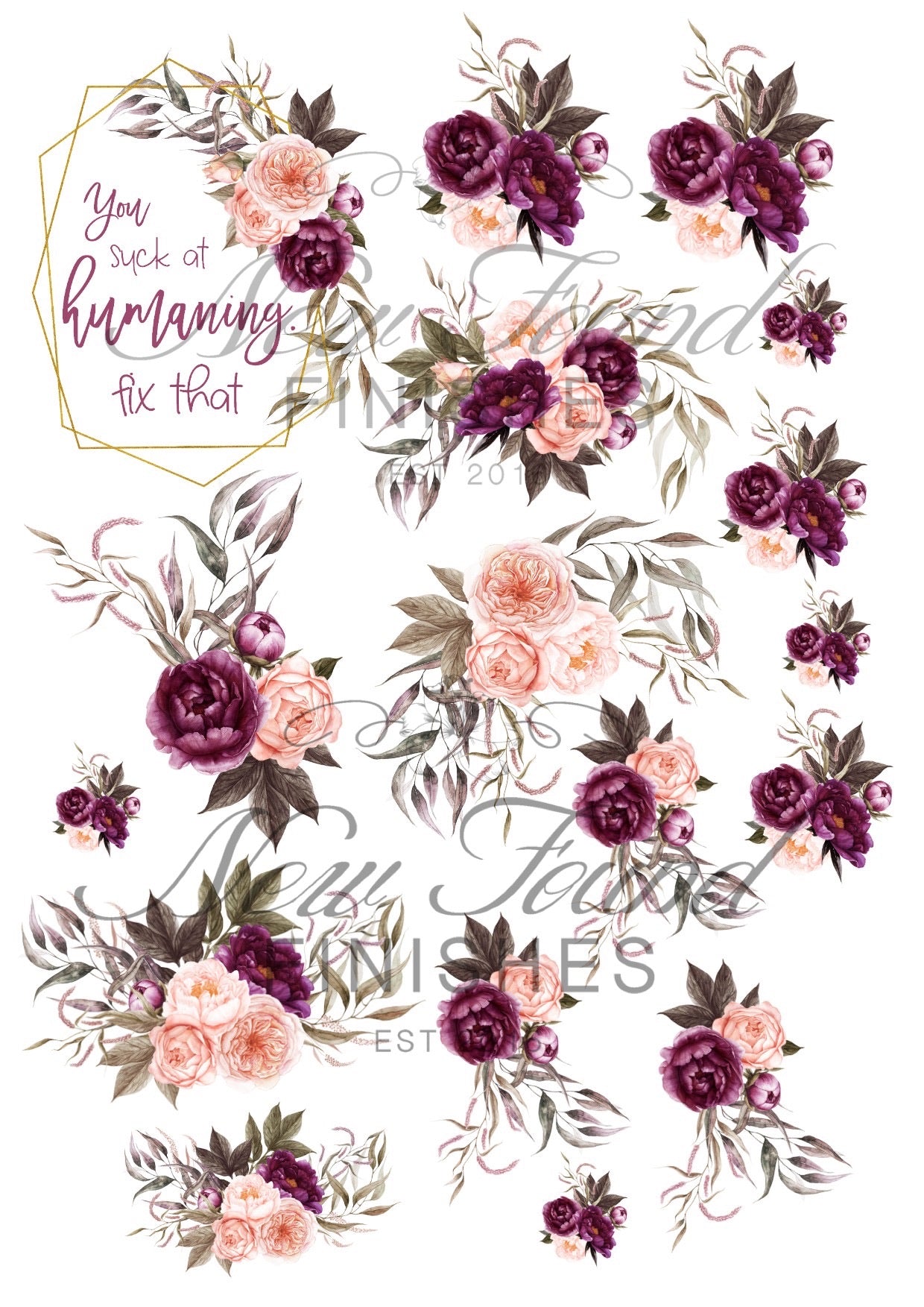 You suck set floral