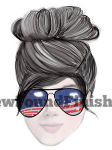 Sunglasses USA reflection