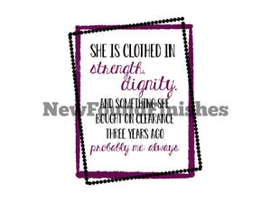 She’s clothed in