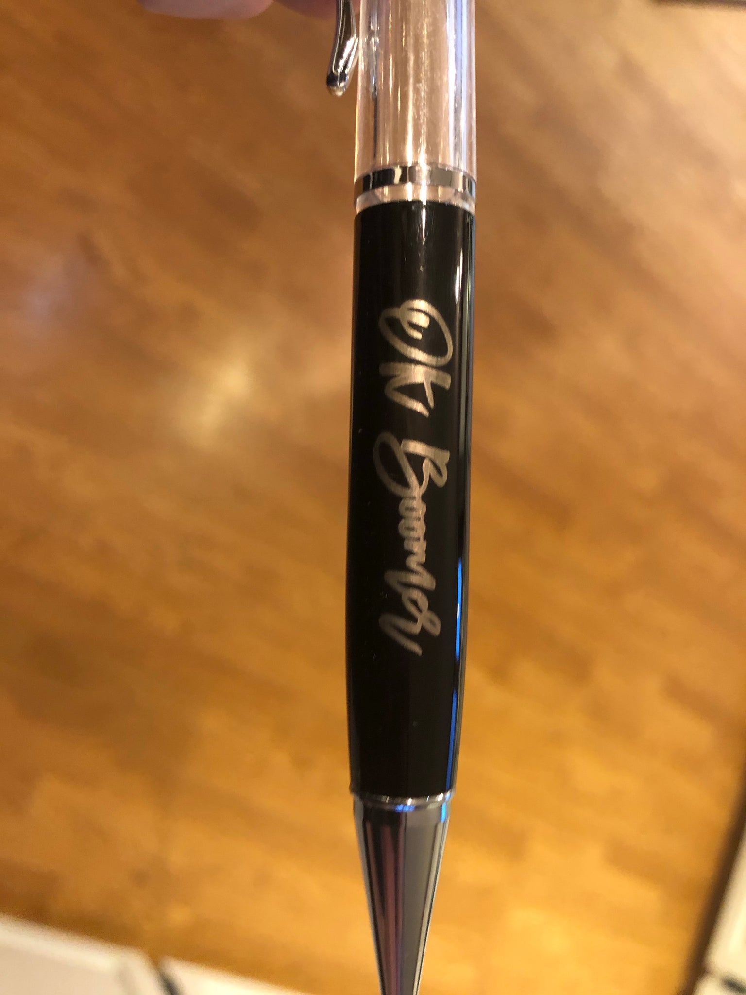 Custom glitter fat pen