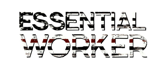 Essential worker US flag red line