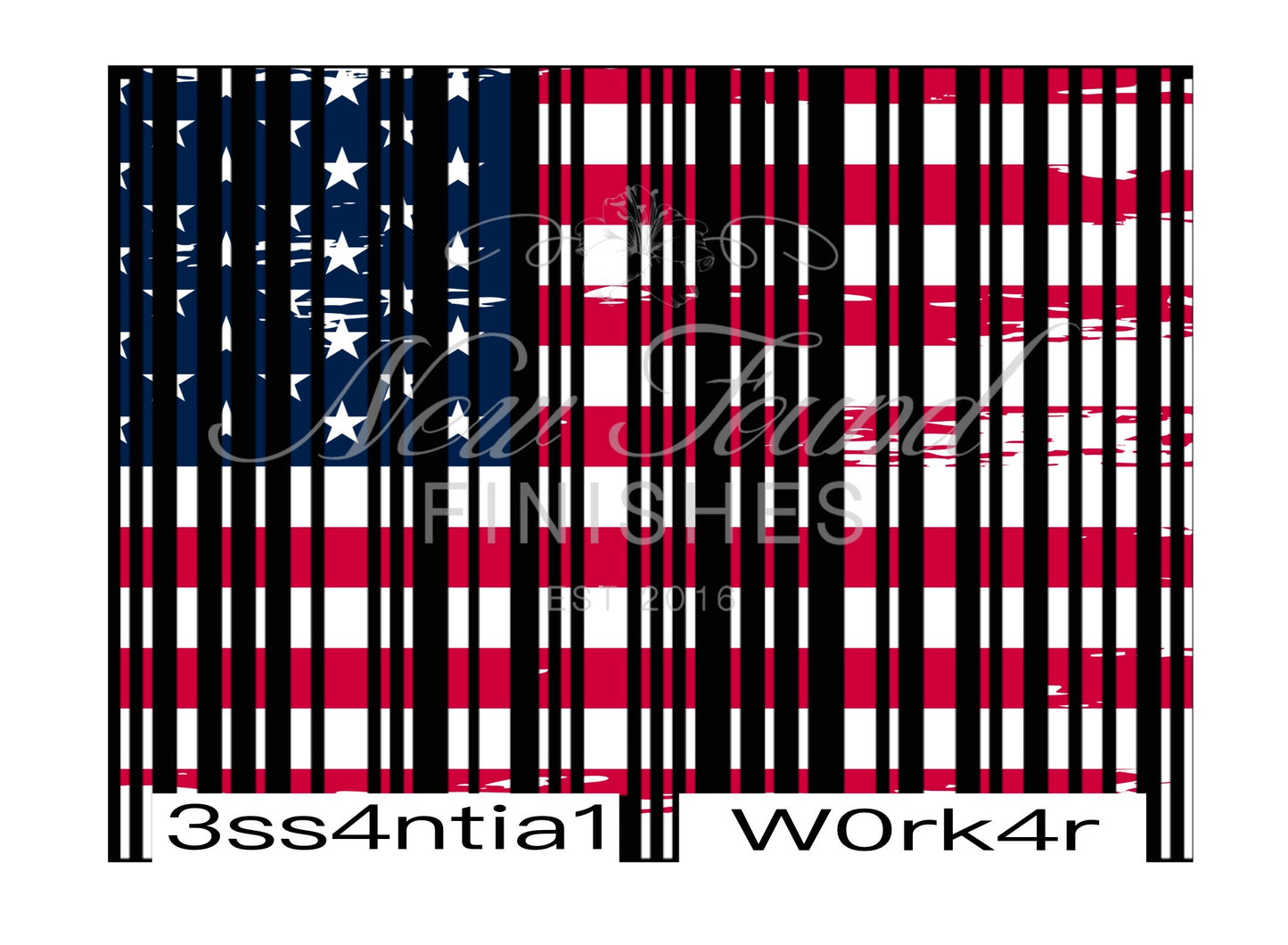 Barcode American flag