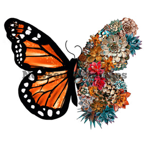 Floral monarch butterfly
